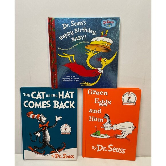 Other - Dr. Seuss books Green Eggs & Ham Cat in Hat comes back Happy Birthday baby!